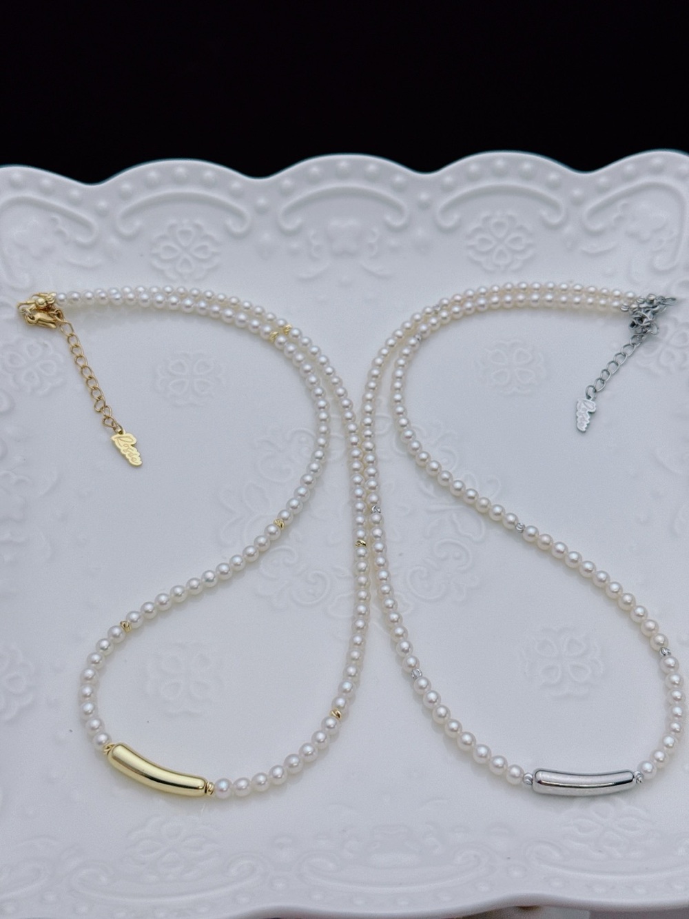 26X510 Handmade Freshwater Pearl Classic Necklace 16+2” 4mm Stainless Steel